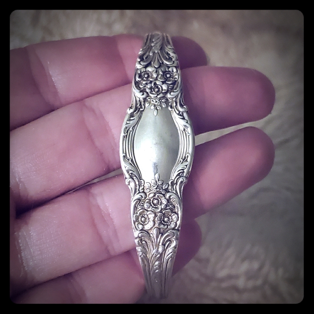 Sterling silver spoon bracelet